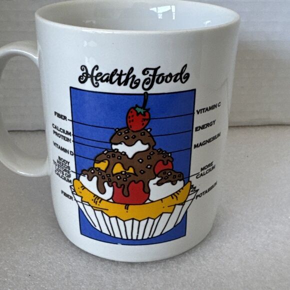 Vintage Cathy Guisewite Coffee Mug 1995 14oz Health Food Cartoon Funny Gift - Picture 3 of 7